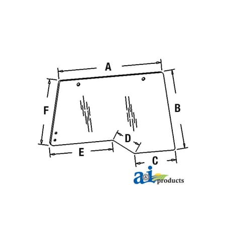 A & I Products Glass, Side (RH) 65.5" x46" x4" A-96671C3